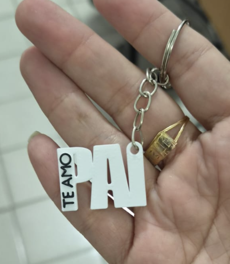 Impressão em 3D chaveiro fotografia