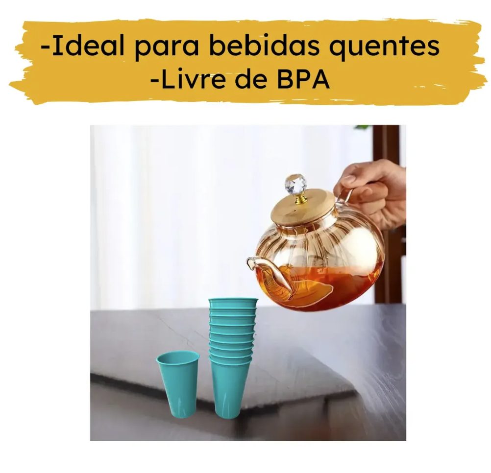 Copo de plástico reutilizável 250ml