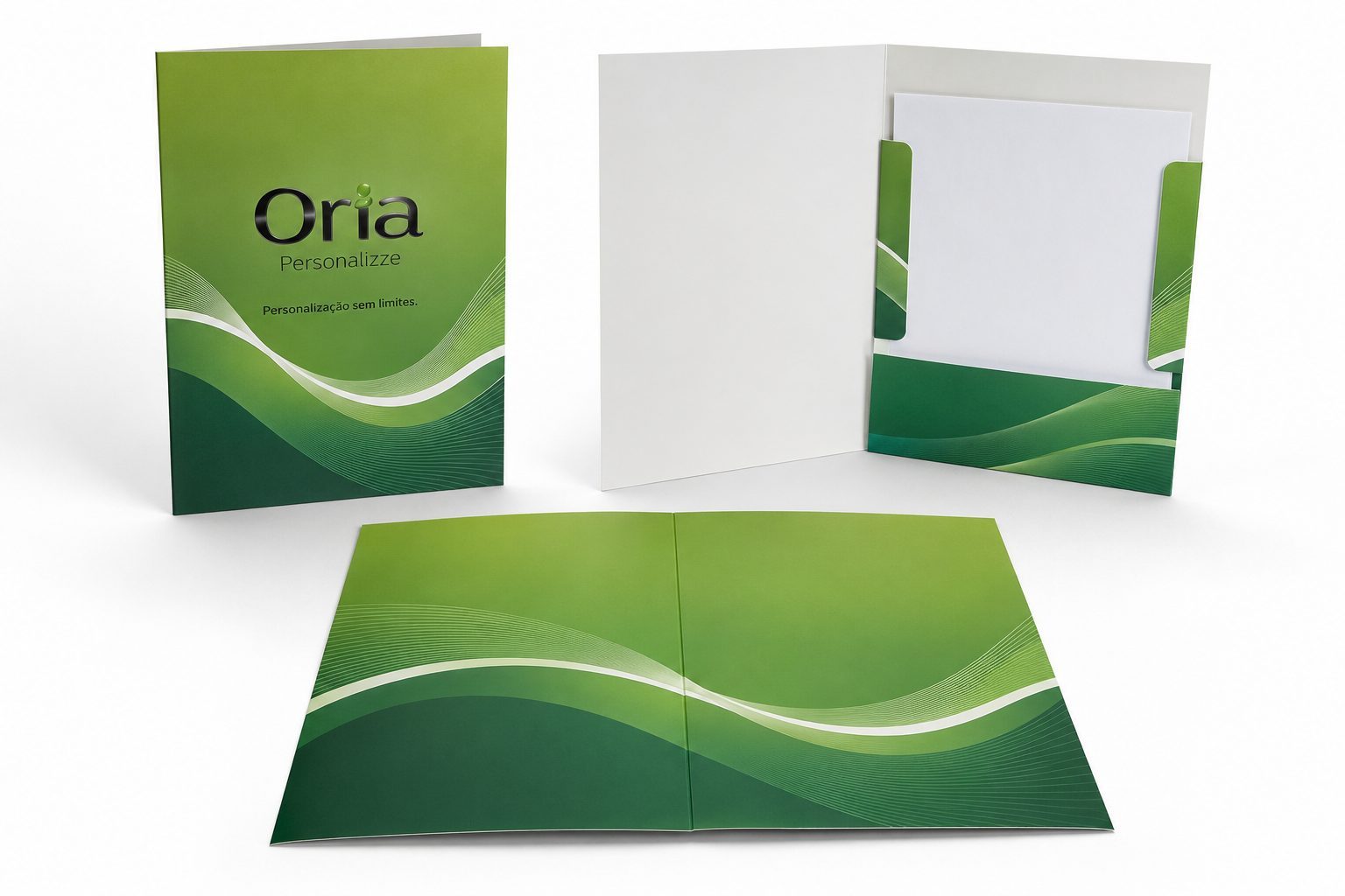 Pasta para documento com orelha e aba
