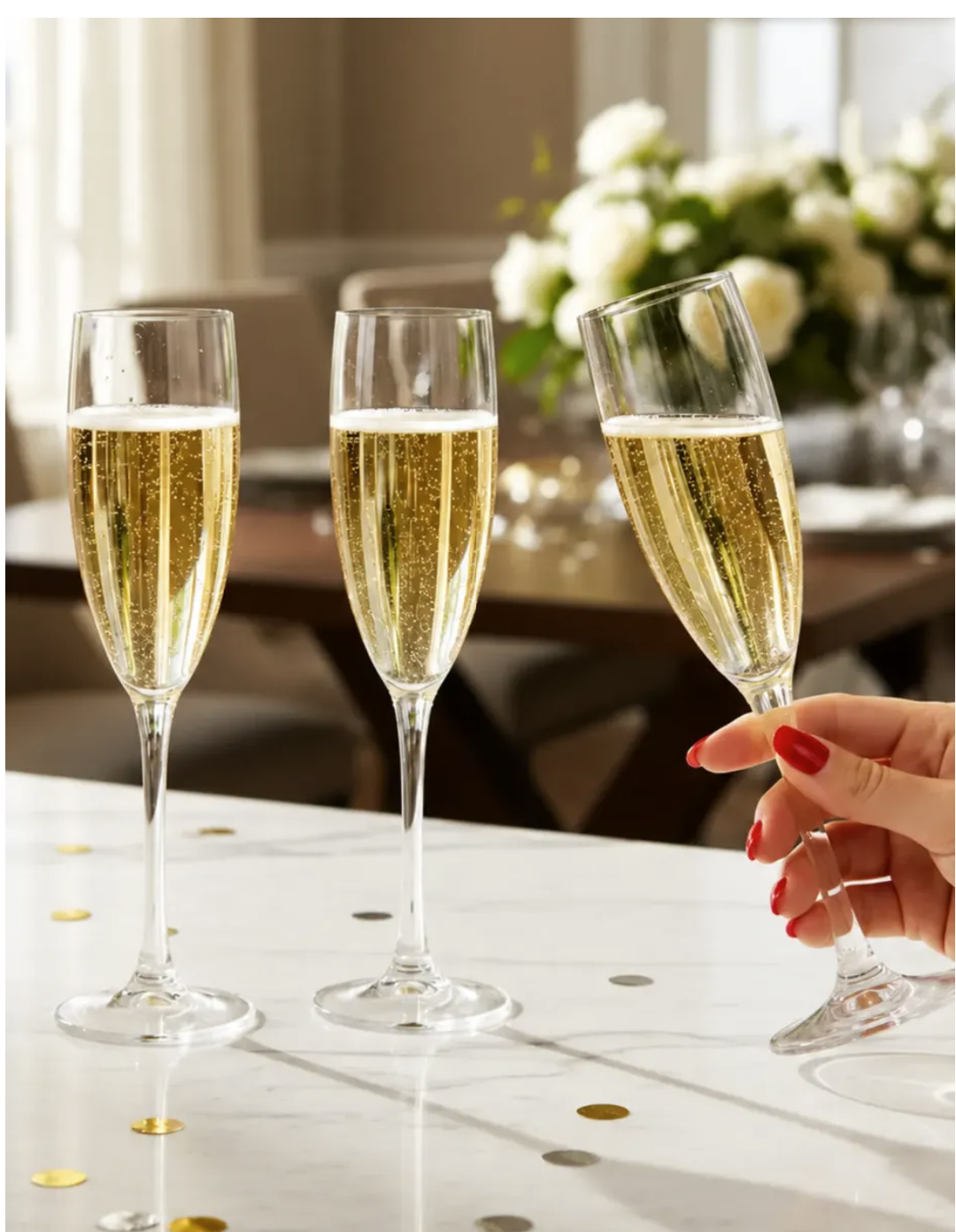 Taça para champagne acrilico 220ml
