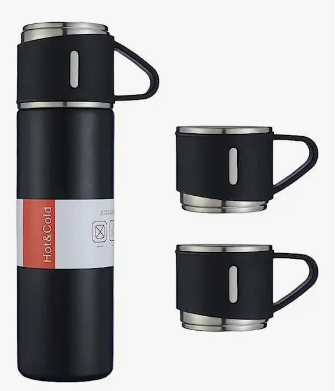 Garrafa Térmica Inox 500ml Tampa Xícara Café Chá Chimarrão